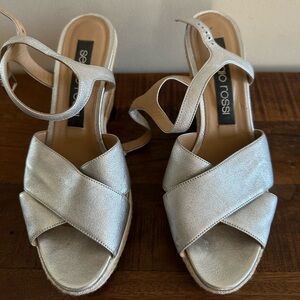Sergio Rossi Metallic Silver Heels